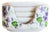 Lovely set of four individual porcelain ashtrays with matching holder. Perfect for their intended use or as catchalls for...