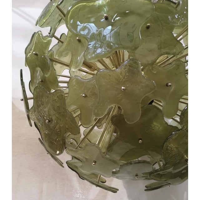 Vintage Sputnik Green Chandelier in Murano Art Glass, 2000 For Sale - Image 4 of 9