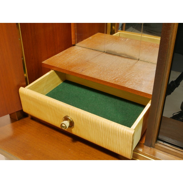 Mid-Century Living Room Display Cabinet with Glass Sliding Doors, Germany, 1960s For Sale - Image 13 of 18