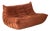 Togo Two-Seat in Brown Corduroy by Michel Ducaroy for Ligne Roset For Sale