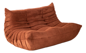 Togo Two-Seat in Brown Corduroy by Michel Ducaroy for Ligne Roset