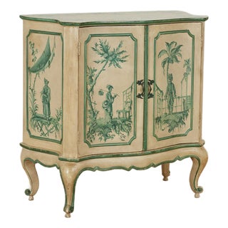 Vintage Italian Chinoiserie Decorated Cabinet For Sale