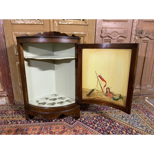 Hand Painted Wood Mid Century Modern Corner Bar Chairish