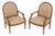 Pair French Louis XVI Fauteuil Open Armchairs For Sale