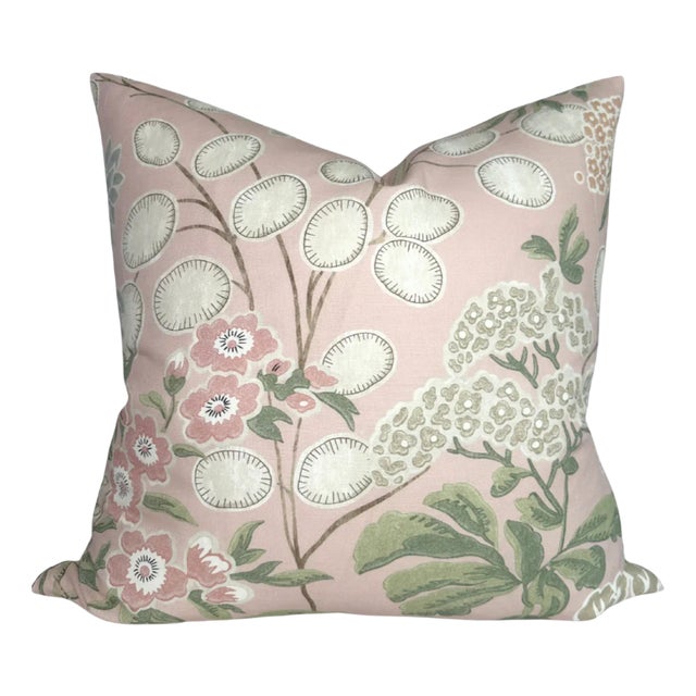 Meadow Floral Pillow Cover in Blush, 22x22 Pillow For Sale