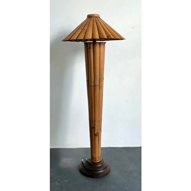 This extraordinary vintage floor lamp is a masterclass in organic design, capturing the elevated spirit of 1970s Boho Chic...