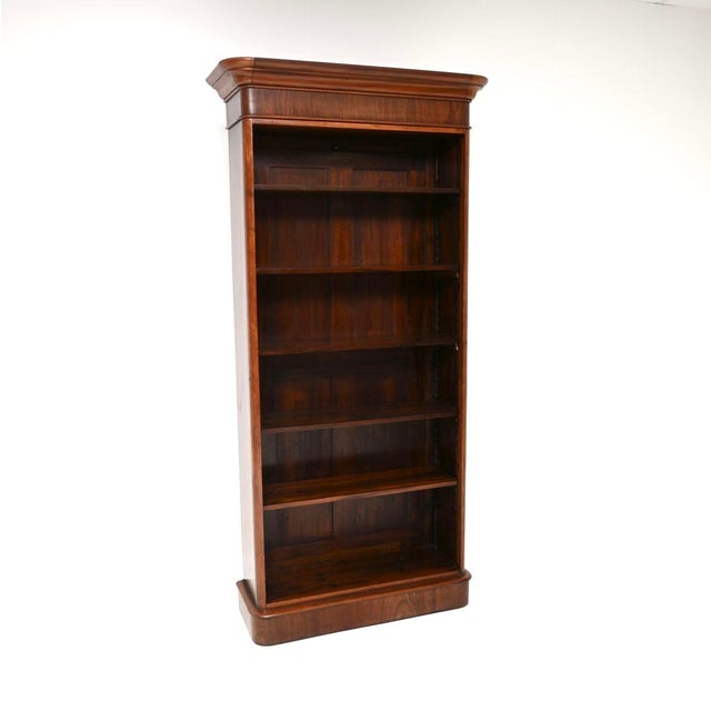 Antique Victorian Open Bookcase, 1860 For Sale - Image 9 of 9