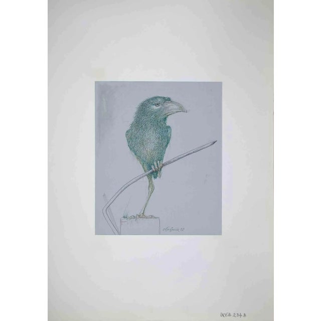 Bird is an original drawing in ink realized by Leo Guida in 1970. Good condition. Leo Guida (1992 - 2017). Sensitive to...