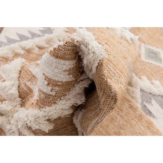 2020s Mustard Gold Handwoven Wool Bohemian Moroccan Rug, 3x5 Ft. For Sale - Image 5 of 11