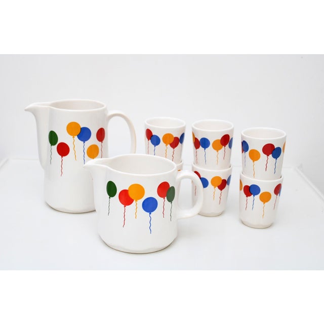 Balloon Birthday Service from Waechtersbach, 1970s, Set of 8 For Sale - Image 10 of 10