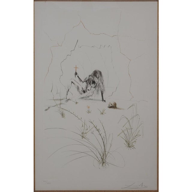 Salvador dali tristan and yseult, vanity original engraving (etching) signed in the plate numbered out of 24 copies on...