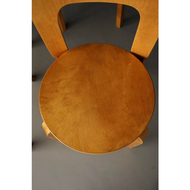 Brown Model 66 Chairs by Alvar Aalto for Artek, 1940s, Set of 4 For Sale - Image 8 of 18