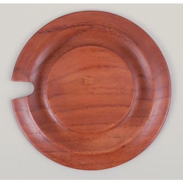 Modernist Stoneware Saucepan with Wooden Lid from Knabstrup 1970s For Sale - Image 6 of 7