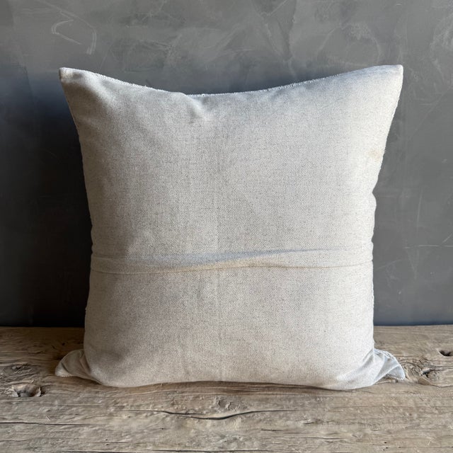 Textile Vintage Rug Pillow Cover With Original Seams For Sale - Image 7 of 7