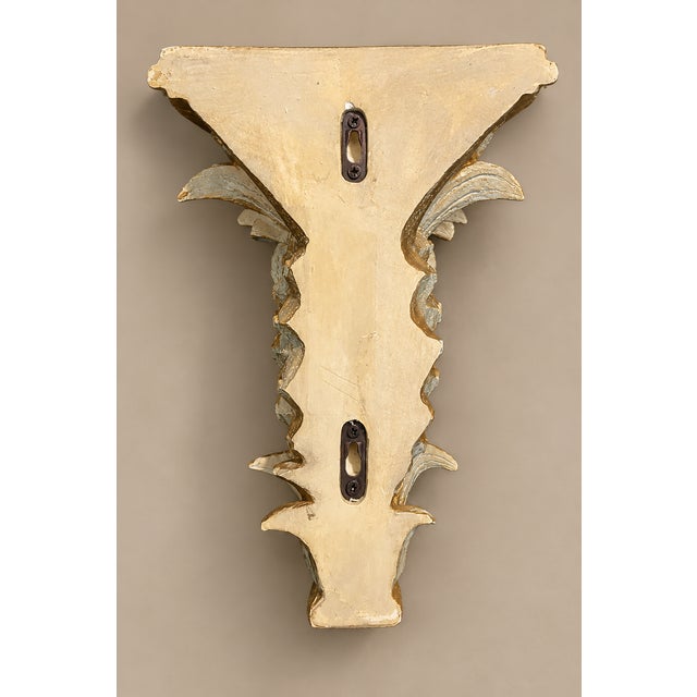 Vintage Pineapple Gilt Finish Gold Shelf Bracket For Sale In Naples, FL - Image 6 of 7