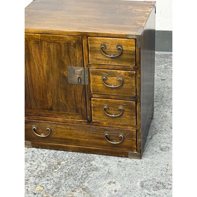 Gump’s Japanese Tansu-Inspired 'Ko-Tansu" Mini Cabinet For Sale - Image 9 of 12