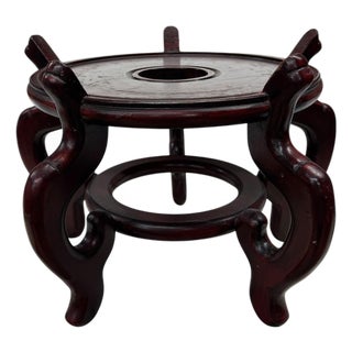 Vintage Chinoiserie Fish Bowl Plant Stand For Sale