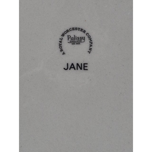 Ceramic Vintage Royal Worcester Palissy Majolica Figural "Jane" Plate For Sale - Image 7 of 8