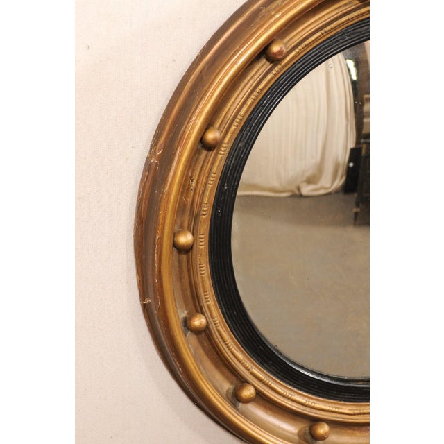 19th Century 19th C. Bulls-Eye Mirror, Black & Bronze For Sale - Image 5 of 11