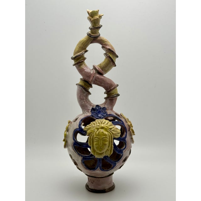 Viennese Art Deco Ceramic Model 714/1 Mask Vessel by Vally Wieselthier for Wiener Werkstätte, 1919–1922 For Sale - Image 9 of 14