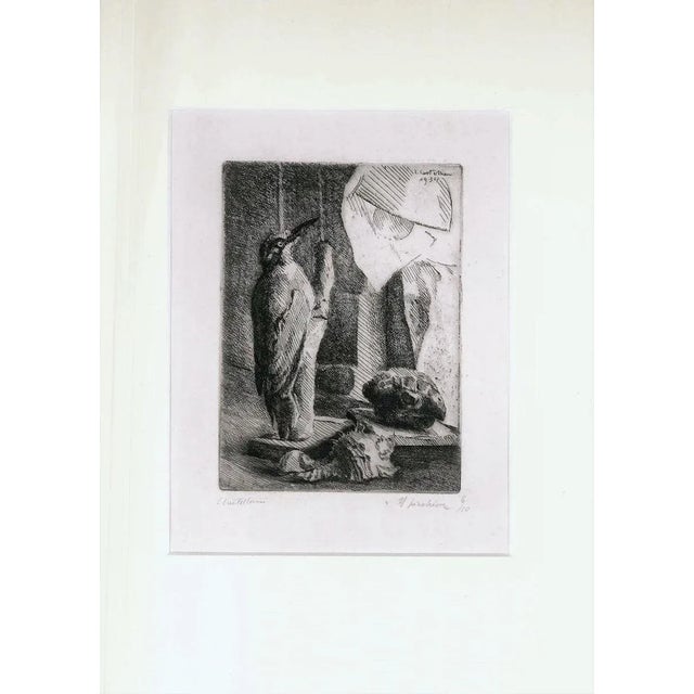 The Woodpecker - Original Etching by Leonardo Castellani - 1934 1934 For Sale - Image 4 of 4