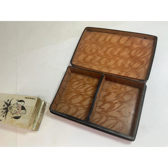 Vintage Italian Leather Box For Sale - Image 10 of 10