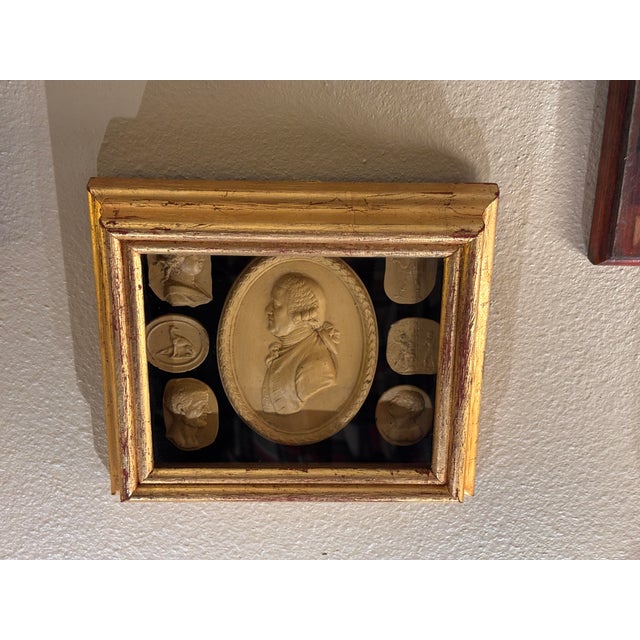 Classical Regency Style Grand Tour Intaglio Shadow Box Set With the Profile of Josiah Wedgwood For Sale - Image 12 of 12