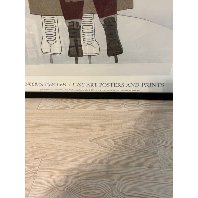 Mid-Century Modern 1970s The Skaters" by Will Barnet (Screenprint, Woman, Child, Skate, Winter) For Sale - Image 3 of 3