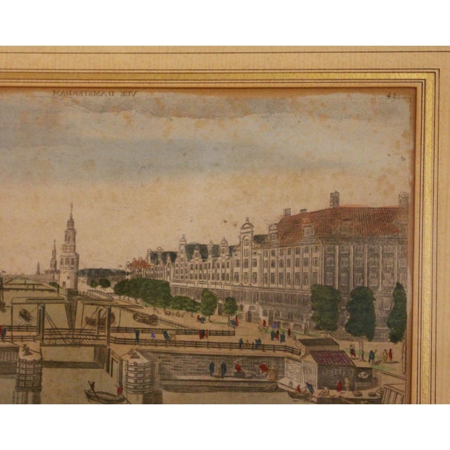 1752 "A View of Amsterdam" Print From George Balthasar Probst Lithograph For Sale - Image 4 of 4
