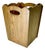 1970s Vintage Folk Art Boho Chic Walnut Wood Wastebasket For Sale