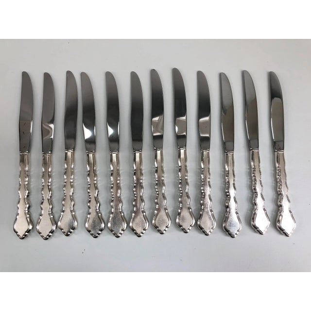 1980s Vintage Oneida "Duet" Community Silverplate Flatware Service - Set of 64 For Sale - Image 5 of 13