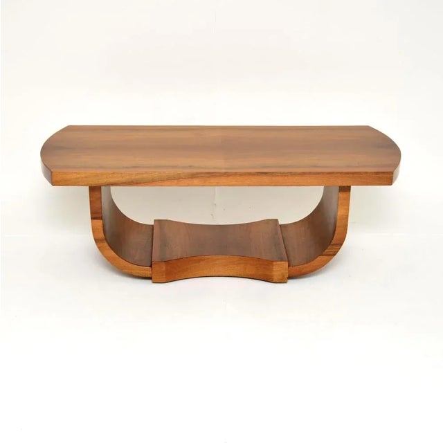 Art Deco Walnut Coffee Table, 1920s For Sale - Image 9 of 9