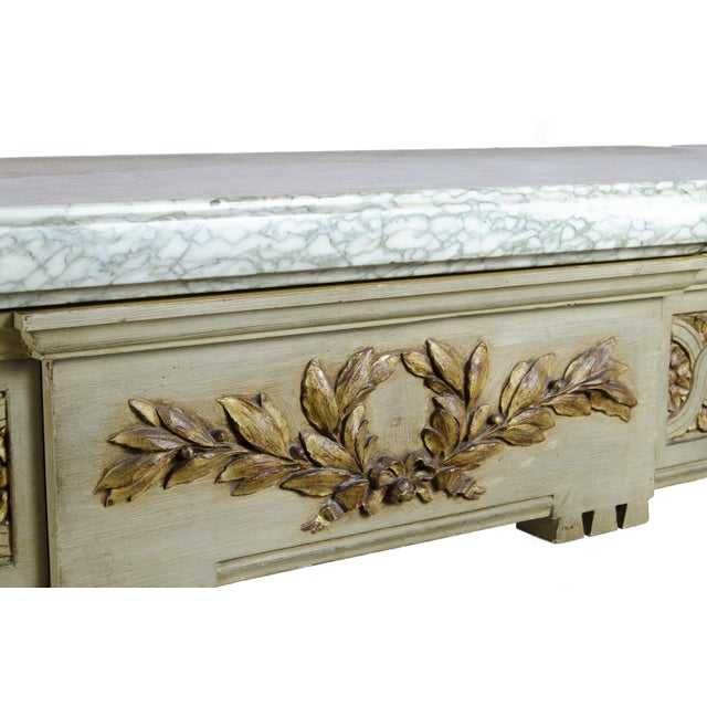 Late 19th Century Empire Giltwood Demi-Lune Table/Console With Marble Top by Maison Jansen, France For Sale - Image 6 of 12