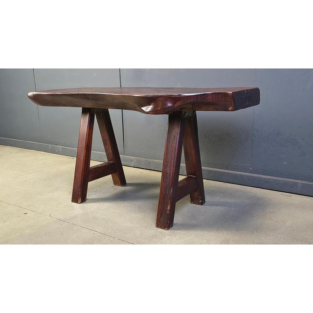 Brutalist Wood Dining Table from Mobichalet, 1960s For Sale - Image 4 of 12