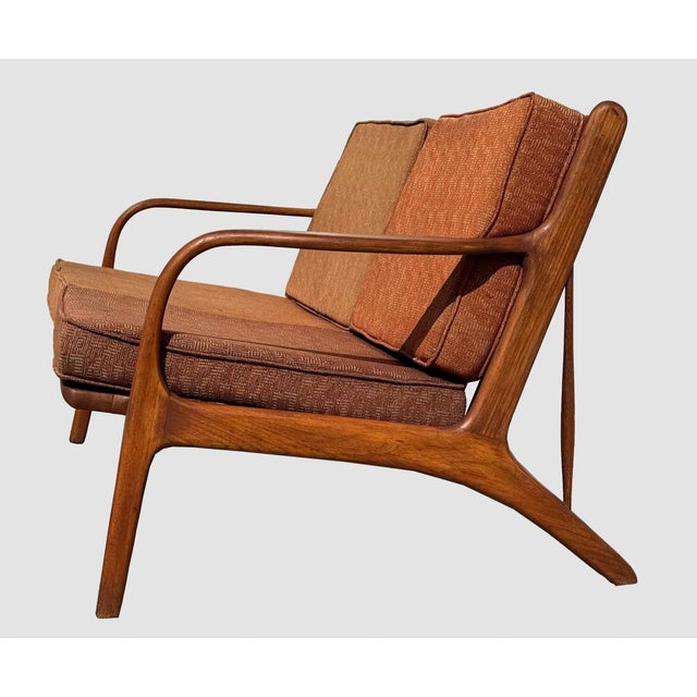 Mid-Century Modern Danish Inspired Mid-Century Silleria Malinche Monterrey Loveseat Sofa Settee For Sale - Image 3 of 18