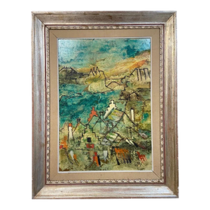 Lazzaro Donati, Italian Modernist Surrealist Architecture Landscape Oil Painting Lazzaro Donati