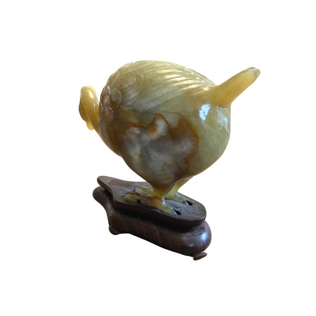 Vintage Carved Chinese Serpentine Jade Swan Goose For Sale In New York - Image 6 of 12