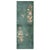 1920s 1920s Small Wool Pile Green Open Field Antique Floral Chinese Deco Throw Rug For Sale - Image 5 of 8