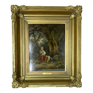 19th Century Oil on Wood Board by : Thomas Hand