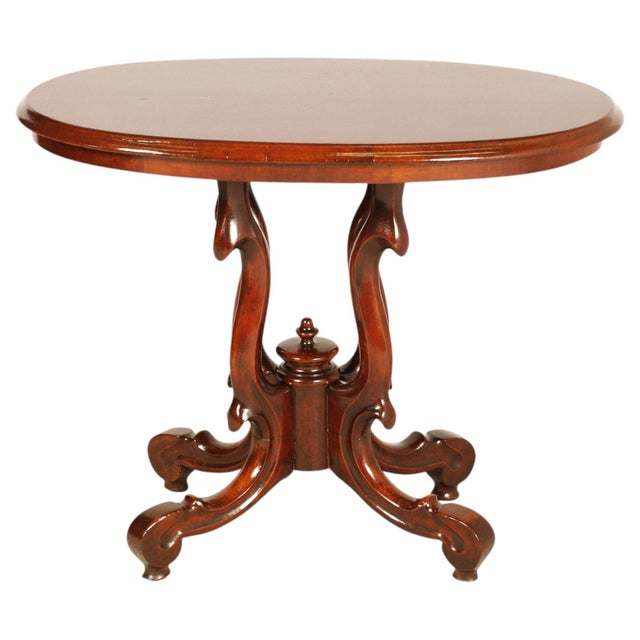 Italian Oval Gueridon Table in Walnut by Paolo Buffa, 1930s For Sale - Image 6 of 6