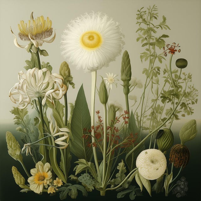 English Dark Green Antique Botanical Garden Study No. 2 - Natural History Fine Art Print For Sale - Image 3 of 4