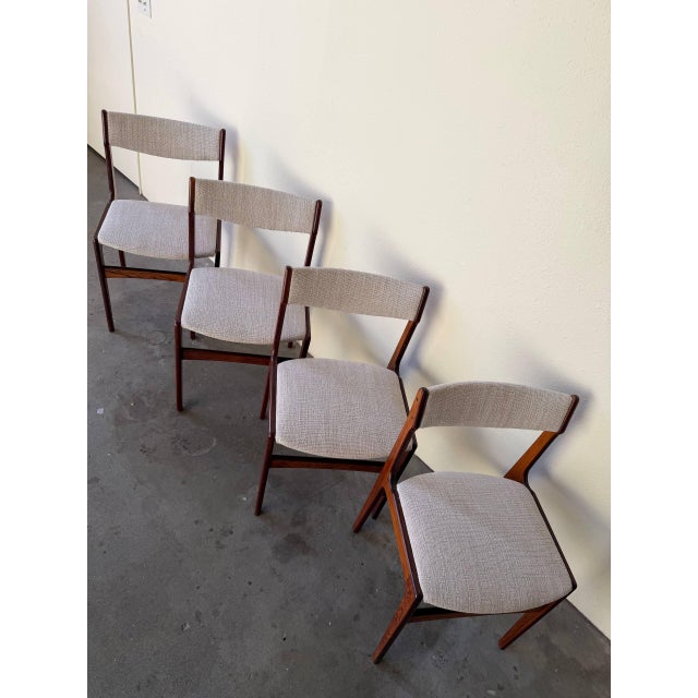 Danish Mid Century in Style of Erik Buch Rosewood Dining Chairs Set of 4 Scandinavian Vintage For Sale In Los Angeles - Image 6 of 10