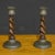 Wood Antique Arts & Crafts Candleholders, Set of 2 For Sale - Image 7 of 7