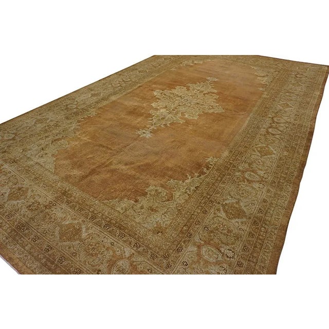 Brown Early 20th Century N. Indian Agra Carpet 9' x 14' 10" For Sale - Image 8 of 10