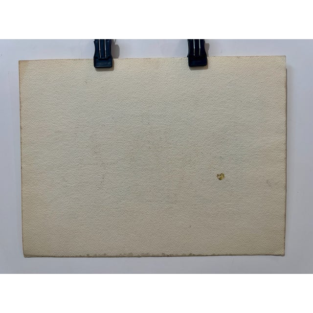 1950s Henry Emil Salloch Original Drawing on Paper City Corner, 1930's For Sale - Image 5 of 6