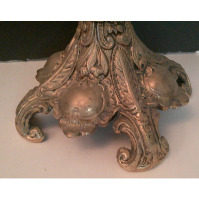 Vintage Old Retro Brass Candelabra Brevettato/European Style 5-Arm For Sale - Image 18 of 18