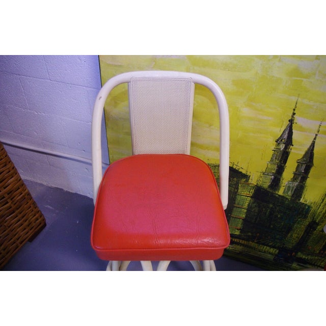 1960's Rattan Retro Mod Bamboo Cane Back Swivel Bar Stools Pair For Sale In Miami - Image 6 of 6