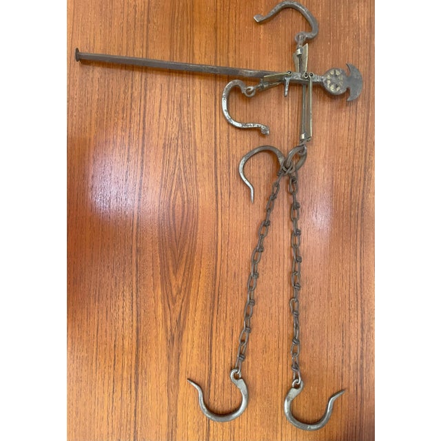 Early 19th Century Antique Greek Decorative Butcher's Steelyard Weighing Instrument For Sale - Image 5 of 6