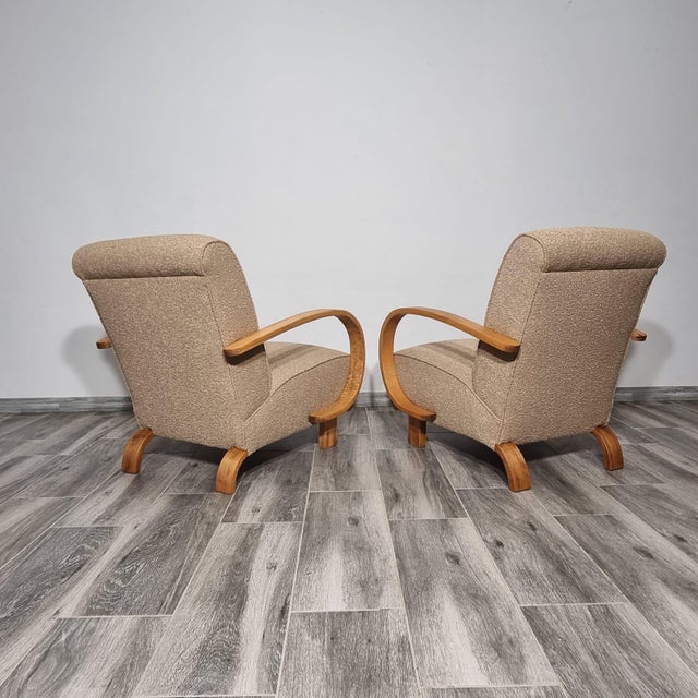 Art Deco Lounge Chairs by Jindřich Halabala, 1950s, Set of 2 For Sale - Image 9 of 17