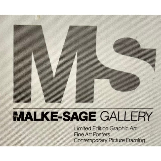 Pink 1980s Willian Buffet's "Patio" Serigraph-Signed and Numbered- Framed For Sale - Image 8 of 10